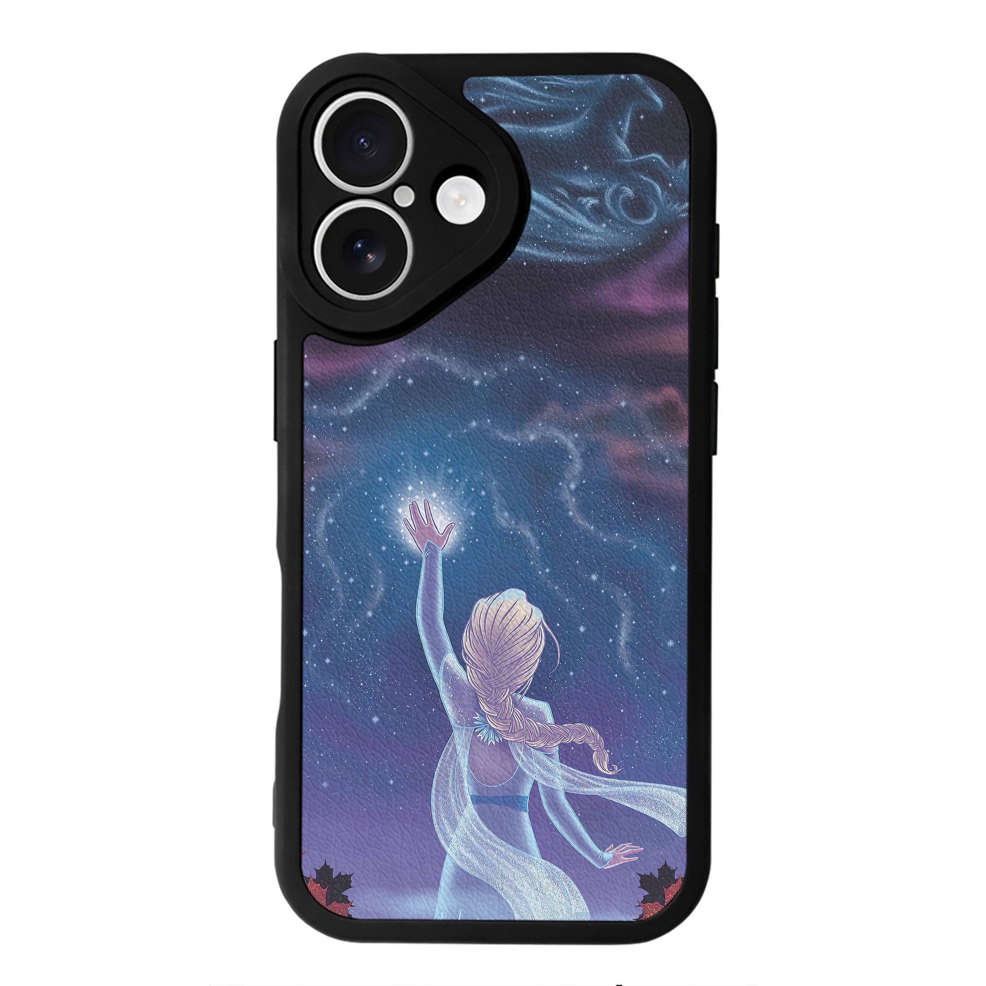 （画像用） アナと雪の女王 アンナ エルサ Frozen Anna Elsa 【iPhone 16シリーズ対応】シリコンスマホケース（レザー調） 材質：シリコン